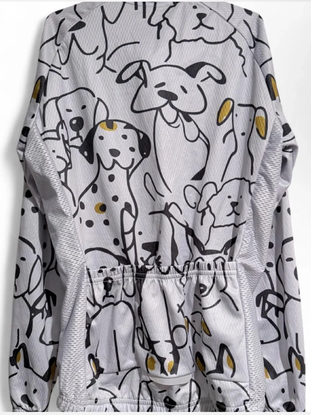 NWT RCCS SPORTS Jersey Like Athletic Puppy Dog Pattern Unisex Zip Up Jacket 6/8